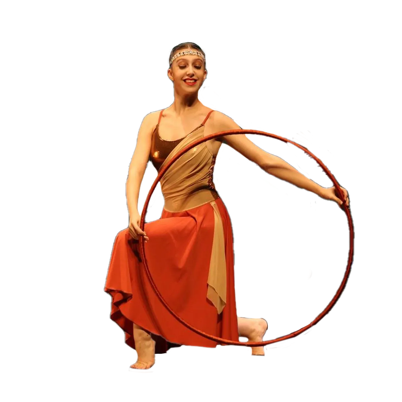 Costumed performance with a hoop, Kilburn School of Dance
