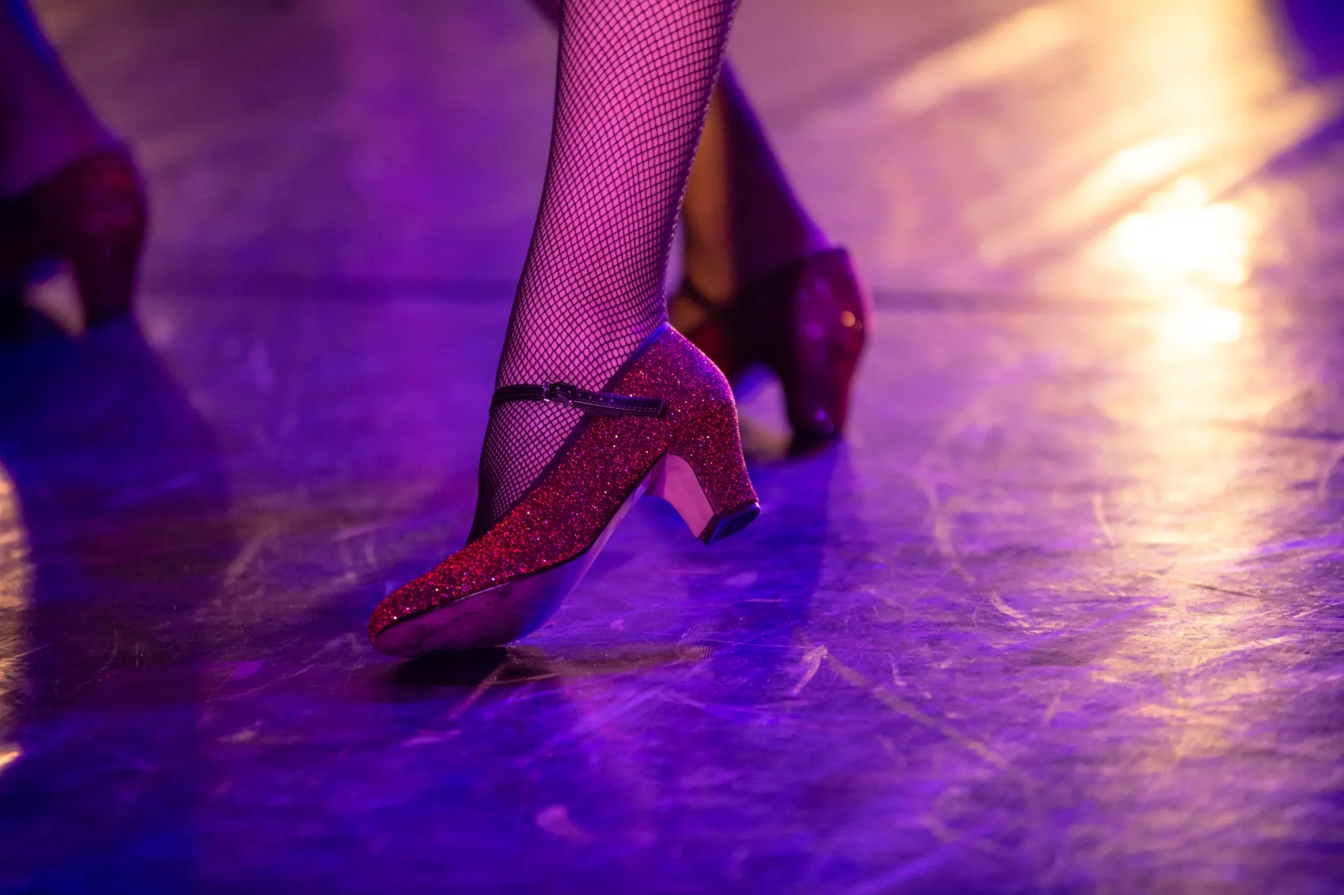Tap students working on footwork at Kilburn School of Dance